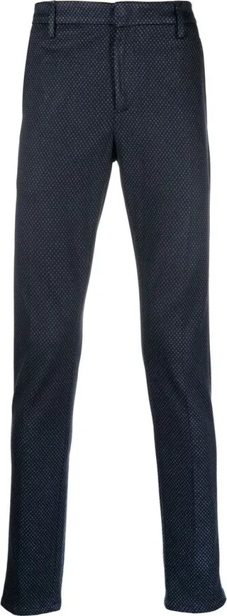Geometric-Print Tapered Trousers