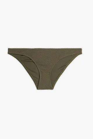 Heather textured low-rise bikini briefs