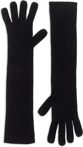 Ribbed Cashmere Mittens