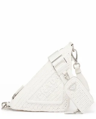 raffia Triangle shoulder bag