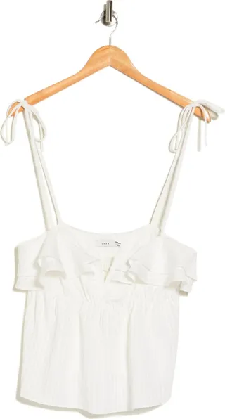 Ruffle Tie Strap Crop Camisole