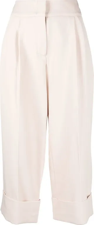 Cropped Wide-Leg Trousers