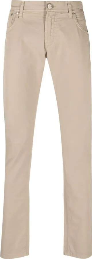Slim-Fit Straight-Leg Trousers