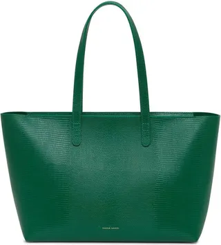 Snakeskin-Effect Leather Tote Bag