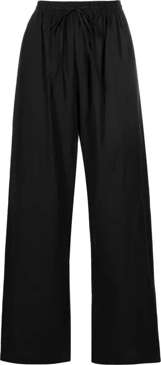 Relaxed organic cotton straight-leg trousers