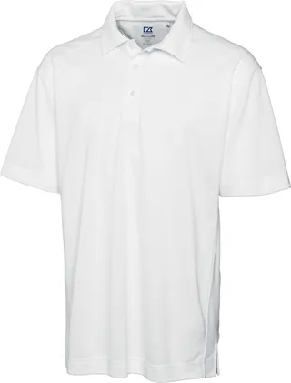 Cutter & Buck Men's Cutter & Buck CB Drytec Genre Textured Solid Mens Big and Tall Polo Shirt - White - 2XB