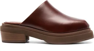 Zoe square-toe clogs