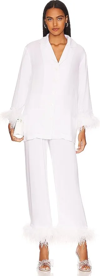 Pajama Set with Double Feathers