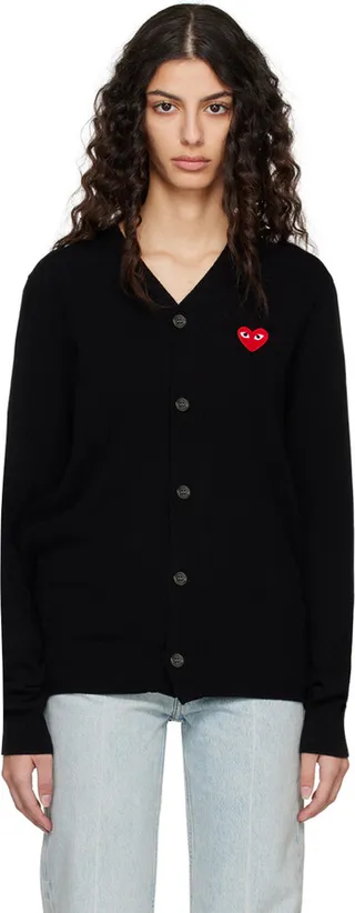 Comme des Garçons Play Black Heart Cardigan