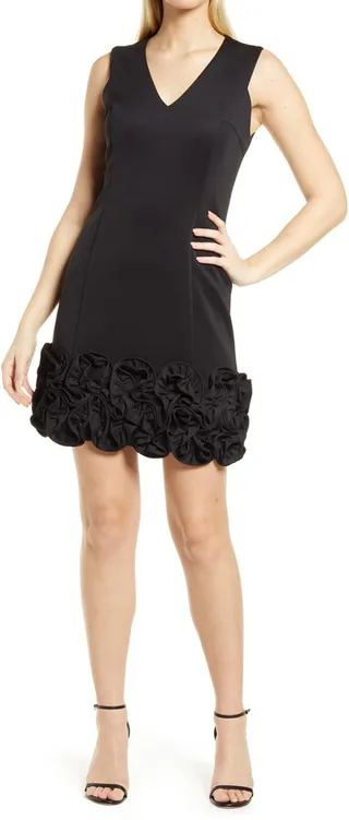 Cupcake Hem Scuba Sheath Dress