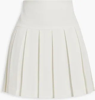 Emilie pleated crepe mini skirt
