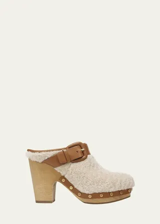 Dacey Shearling Mule Clogs