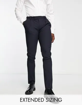 Noak 'Camden' skinny premium fabric suit pants in navy with stretch