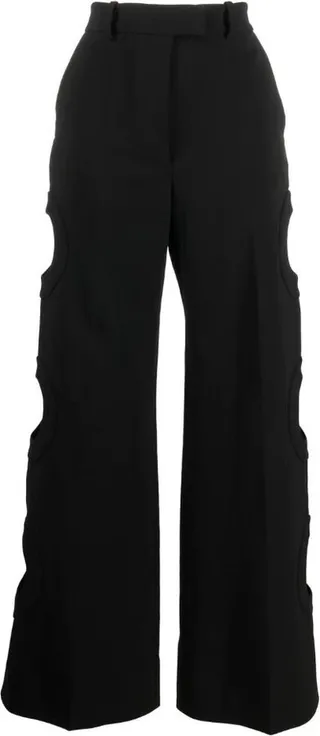 A.W.A.K.E. Mode Circular Cut-Out High-Waisted Trousers