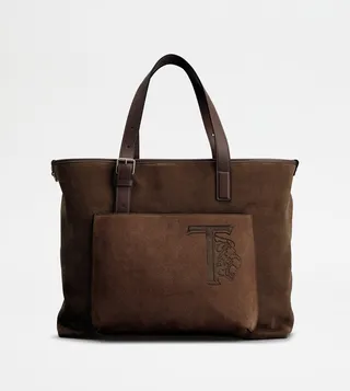 Tod's Shopping Bag in Suede Medium