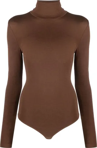 WOLFORD- Colorado Turtleneck Cotton Blend Bodysuit