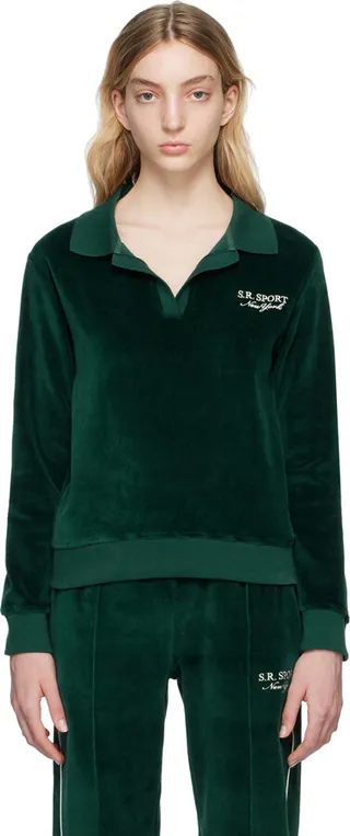 Sporty & Rich Green SR Sport Polo