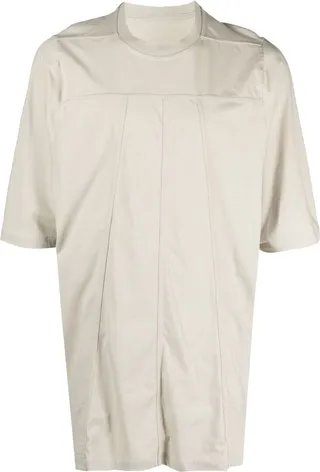 panelled short-sleeved T-shirt