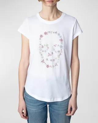 Woop Skull Stars Strass T-Shirt