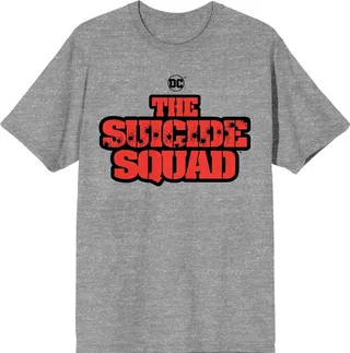 The Suicide Squad Movie Logo Heather Grey Graphic Tee - 3XL