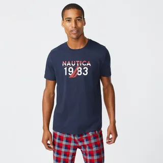 Nautica Mens 1983 Logo Graphic Sleep T-Shirt