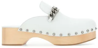 Miu Miu Logo Plaque Slip-On Clogs