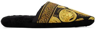 Versace Black Medusa Amplified Slippers