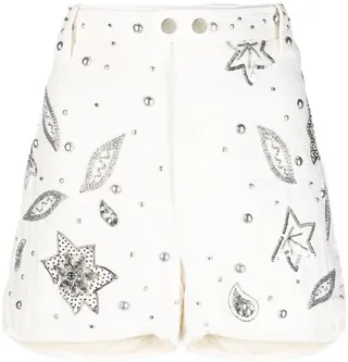 Kayneliae embroidered shorts