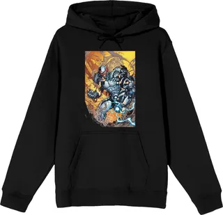 Justice League Customized Cyborg Men’s Black Hoodie-XXL