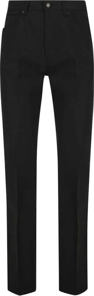 Saint Laurent Button Detailed Straight Leg Trousers