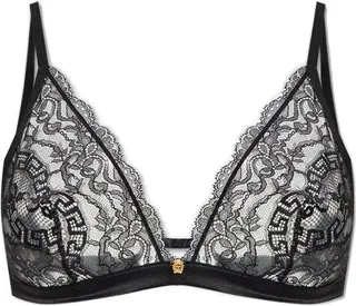 Versace Medusa Head Plaque Lace Bra