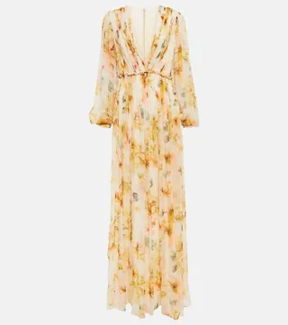 Gianna printed georgette gown