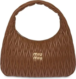 Miu Wander matelassé shoulder bag