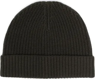 Ribbed-Knit Wool Beanie