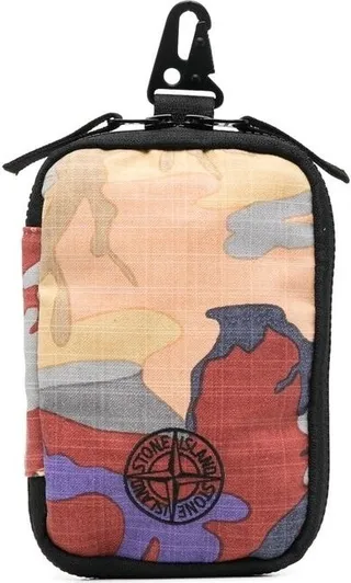 Logo-Embroidered Camouflage-Print Pouch