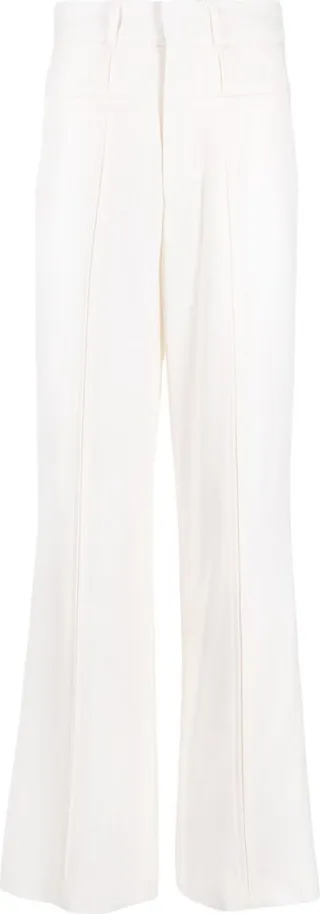 Seam-Detailing Straight-Leg Trousers