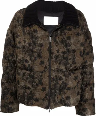 Floral-Print Puffer Jacket
