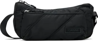 GANNI Black Baguette Shoulder Bag