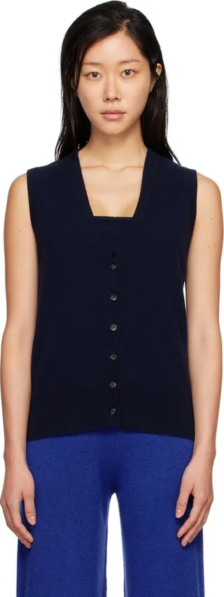 LISA YANG Navy Livia Vest