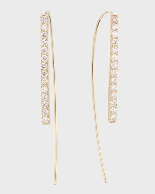 Flawless 14k Diamond Forward-Hooked Earrings