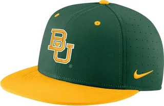 Men's Nike Green Baylor Bears Aero True Baseball Performance Fitted Hat
