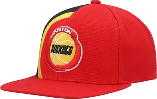 Men's Mitchell & Ness Red Houston Rockets Hardwood Classics Retroline Snapback Hat