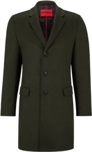 Slim-fit formal coat in a wool blend