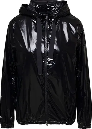 Herno Logo-Patch Zipped Hooded Jacket