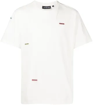barcode patch cotton T-shirt