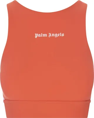 Orange Sports Top With Logo And Side Bands In Contrast
