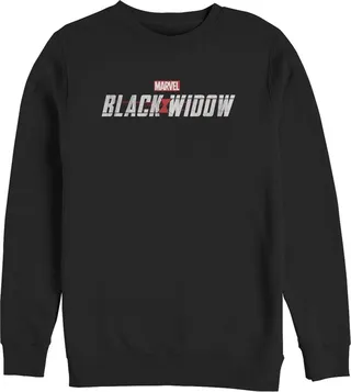 Men's Marvel Black Widow Movie Logo Sweatshirt - Black - X Large