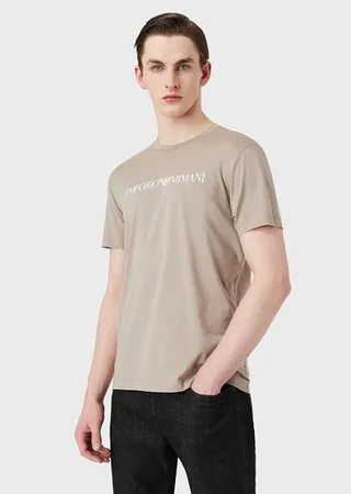 Pima jersey T-shirt with logo print