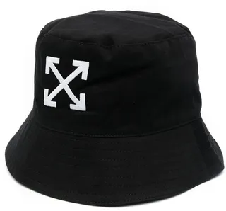 Arrows-motif embroidered bucket hat