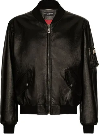 Dolce & Gabbana Leather Bomber Jacket